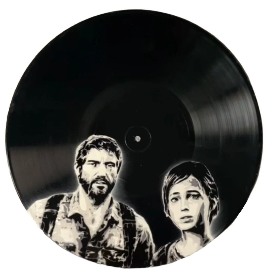 Joel and Ellie Vinyl Record Art